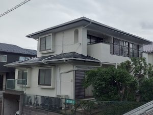 館町　B様邸 外壁・屋根塗装工事　棟板金交換工事　ベランダ防水工事